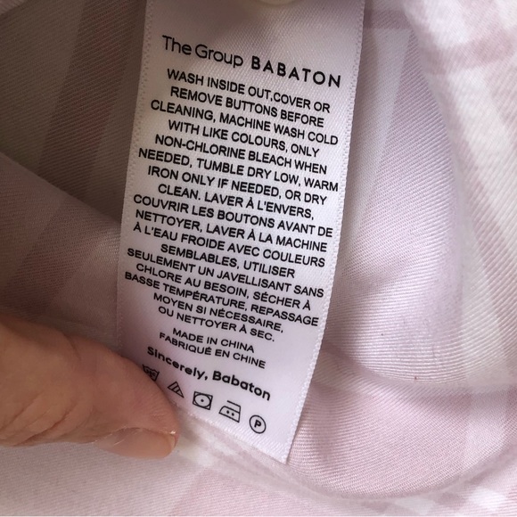 The Group by Babaton utility shirt in pink check - Picture 5 of 7